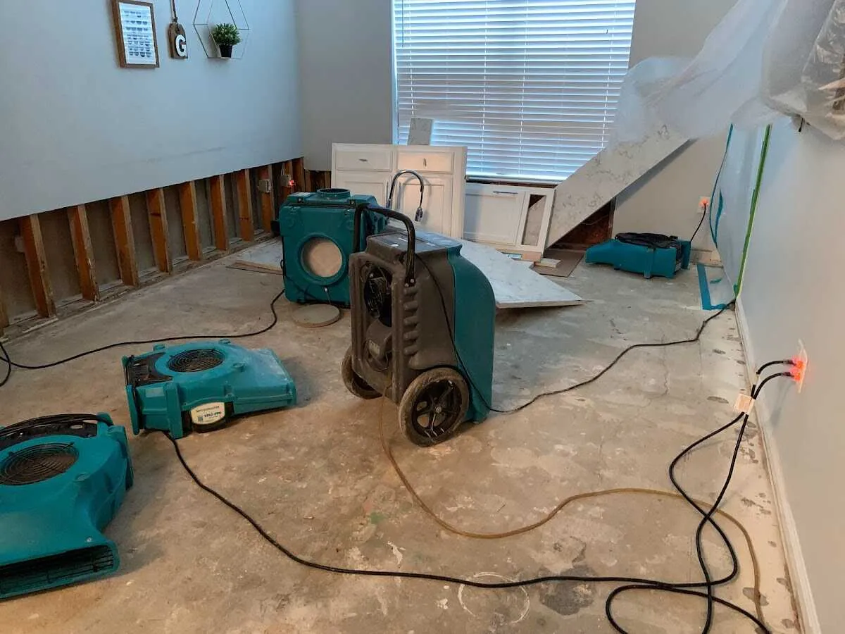 Dehumidifier in flood-cut room for Water Extraction & Removal in Rio Rancho